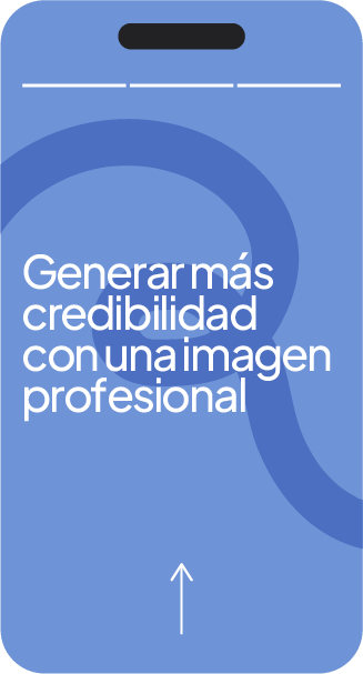 Imagen de una story con fondo azul, dice Generar más credibilidad con una imagen profesional